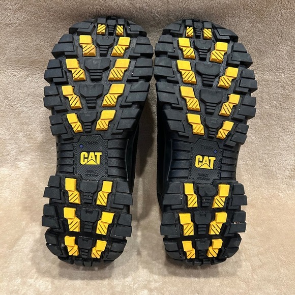 CAT Men's 10.5 Invader Steel Toe Work Shoe P91274 Black‎ Slip Resistant - Picture 7 of 11